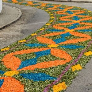 alfombra flores